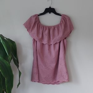 Knox Rose Eyelet Off Shoulder Top